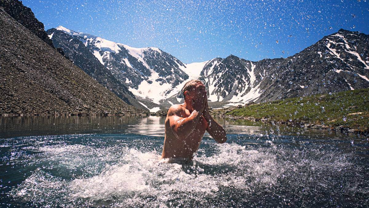 Cold water swim