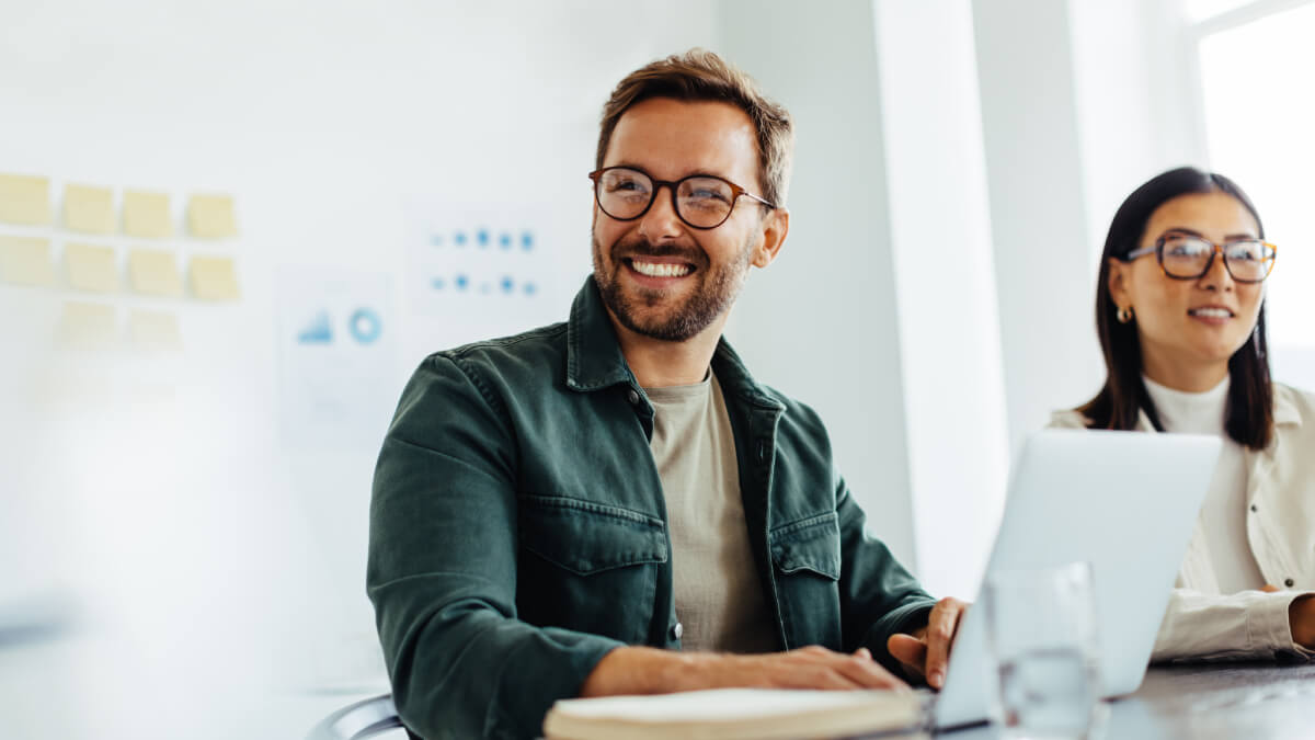 Man smiling